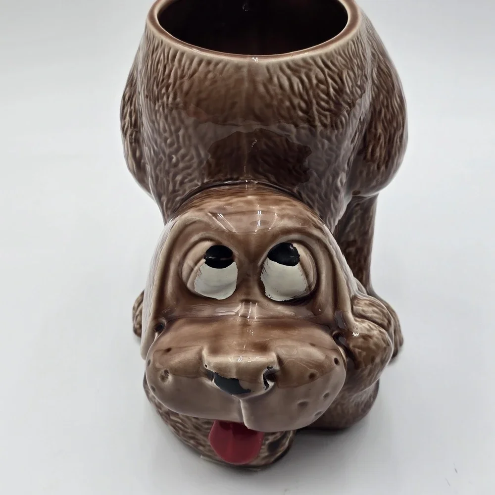 McCoy Cookie Jar Puppy Dog 1978 #0272‎ Vintage Original No Lid Planter Jar